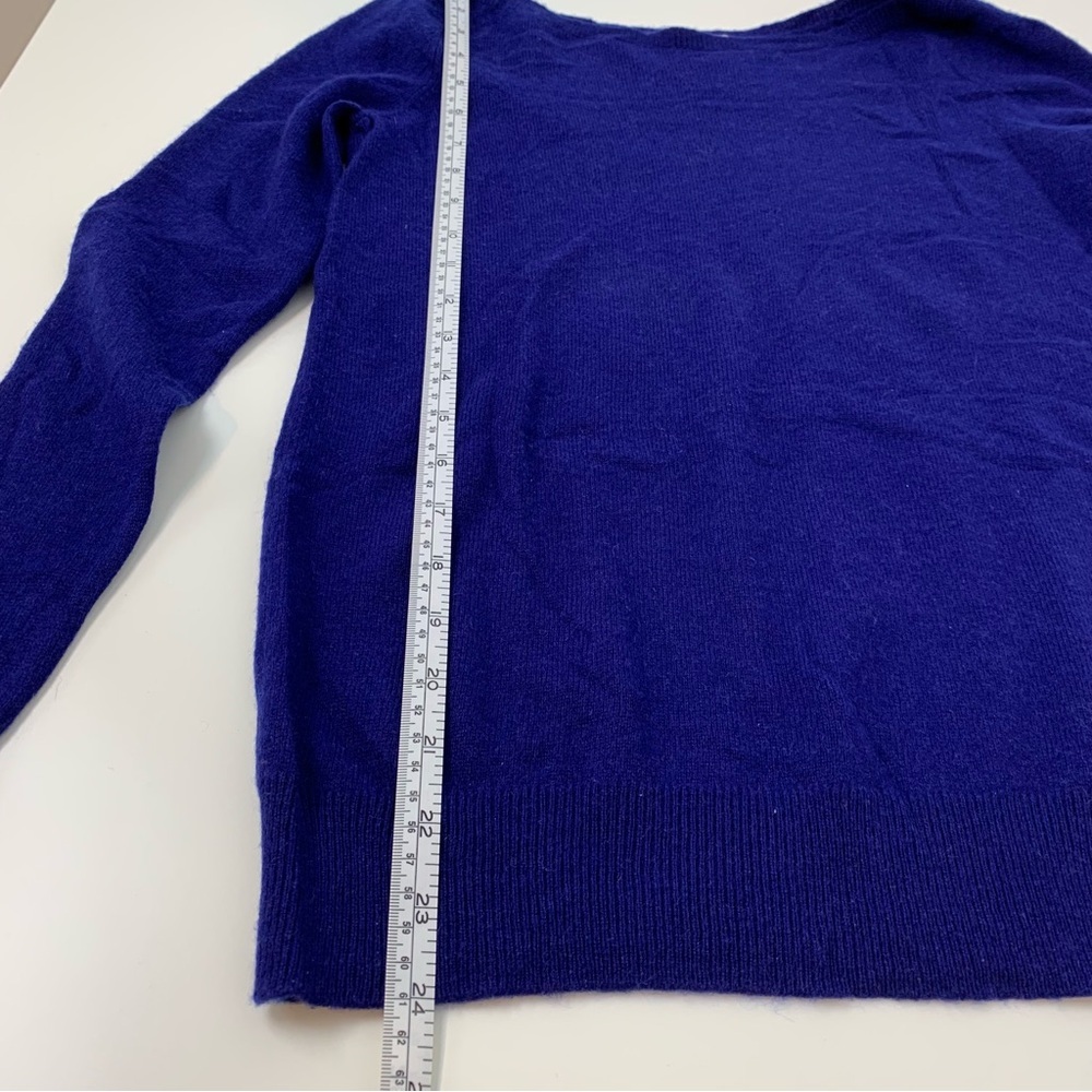 Cashmere Etam Sweater Pullover Cobalt Blue Sz Small Lovely Cashmere Quiet Luxury - Picture 6 of 11